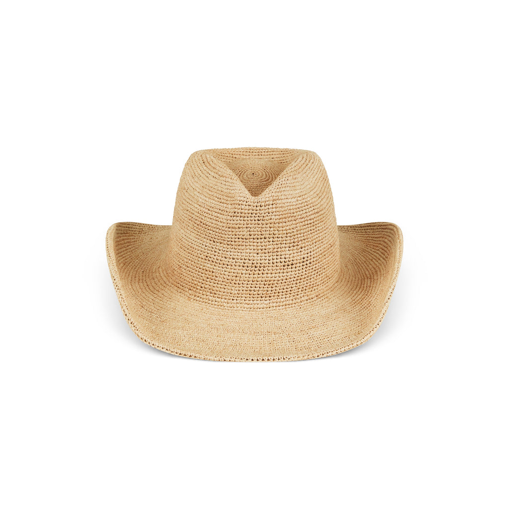Raffia Western Fedora